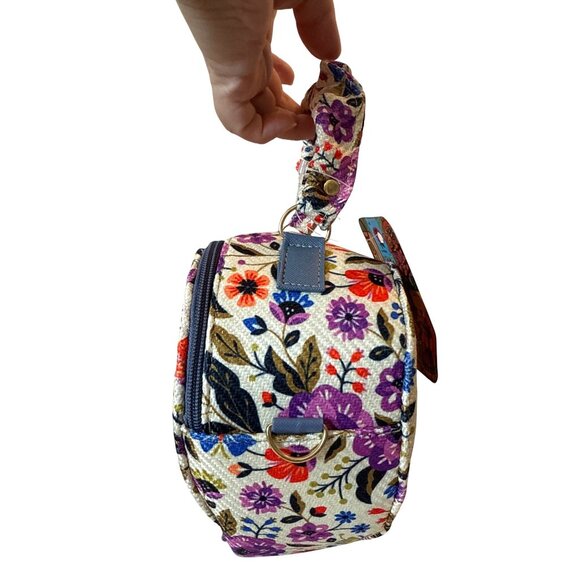 Frida Kahlo purple floral heart shape crossbody handbag women medium - Picture 6 of 11